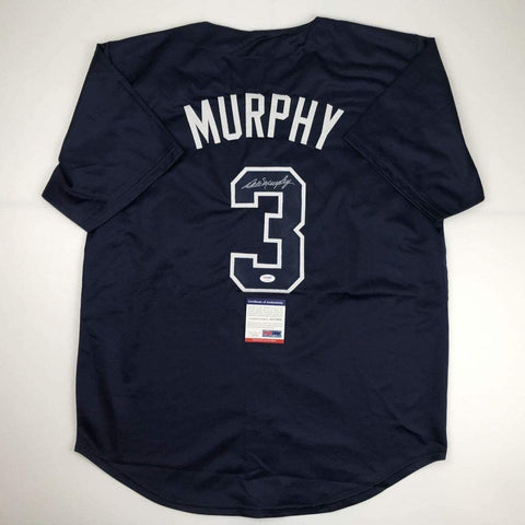 Autographed/Signed Dale Murphy Atlanta Dark Blue Baseball Jersey PSA/DNA COA