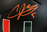 Andre Johnson Autographed Miami Hurricanes Nights Speed Mini Helmet-JSA W