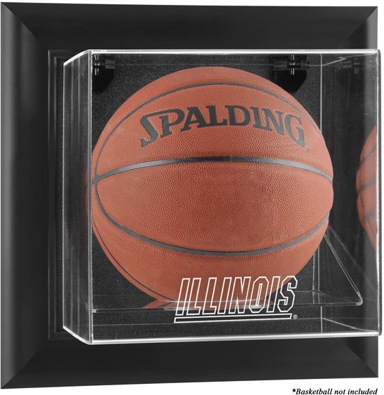 Illinois Black Framed Wall-Mountable Basketball Display Case