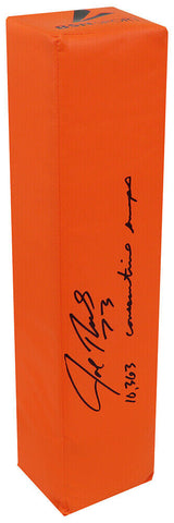 Joe Thomas Signed BSN Orange Endzone Pylon w/10,363 Consecutive Snaps - (SS COA)