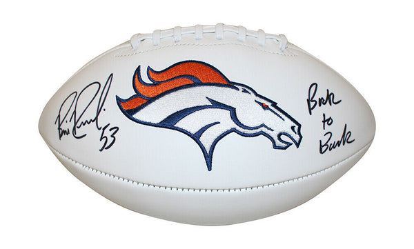 Bill Romanowski Autographed Denver Broncos Logo Football Beckett 34942