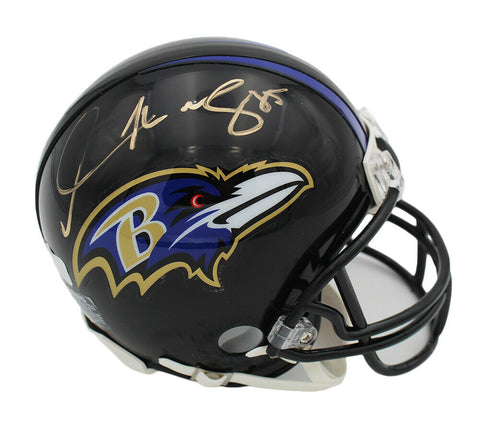 Derrick Mason Signed Baltimore Ravens Current NFL Mini Helmet