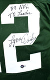 Lynn Dickey Autographed Green Pro Style Jersey w/83 NFL TD Leader-Beckett W Holo