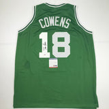 Autographed/Signed DAVE COWENS Boston Green Basketball Jersey PSA/DNA COA Auto