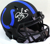 Reggie Wayne Autographed Colts Eclipse Speed Mini Helmet- PSA/DNA *Silver
