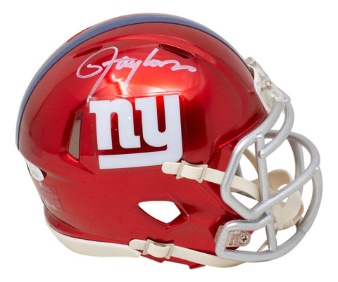 Lawrence Taylor Signed New York Giants Mini Speed Replica Flash Helmet JSA