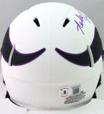 Randall Cunningham Autographed Vikings Lunar Speed Mini Helmet- BA W HOLO*Purple