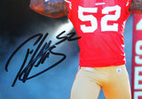 Patrick Willis Signed San Francisco 49ers Flexing 8x10 HM Photo- Beckett W *Blk