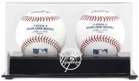 New York Yankees Deluxe Two Baseball Cube Logo Display Case - Fanatics