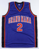 Larry Johnson Signed New York Knicks Custom Grand Mama Jersey (JSA COA)