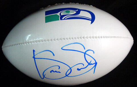 KENNY EASLEY AUTOGRAPHED WHITE LOGO FOOTBALL SEATTLE SEAHAWKS PSA/DNA ITP 28261