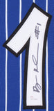 Penny Hardaway Signed Orlando Magic 31 x 35 Custom Framed Jersey (JSA COA)