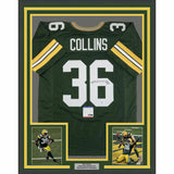 FRAMED Autographed/Signed NICK COLLINS 33x42 Green Bay Green Jersey PSA/DNA COA