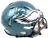 LeGarrette Blount Signed Eagles Speed Mini Helmet w/SB Champs- Beckett W Holo