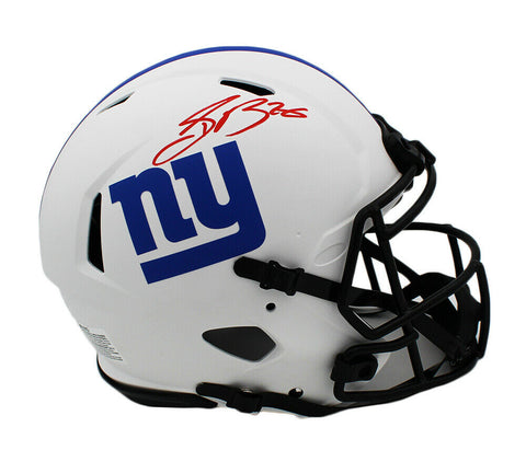 Saquon Barkley Signed New York Giants Speed Authentic Lunar NFL Helmet