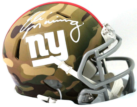 Eli Manning Signed New York Giants Camo Speed Mini Helmet - Fanatics Auth *White