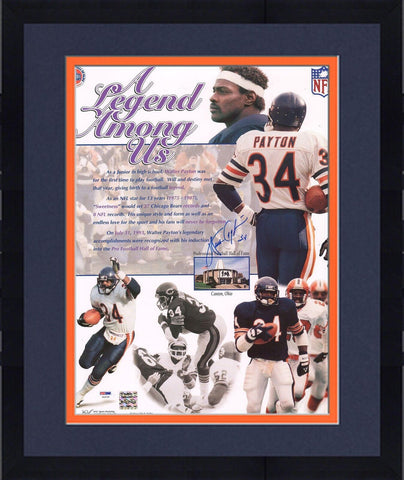 FRMD Walter Payton Chicago Bears Signed 16x20 Legend Among Us Photo - PSA/DNA