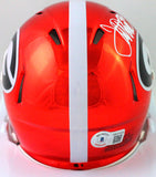 Terrell Davis Autographed Georgia Bulldogs Chrome Mini Helmet- Beckett W *White