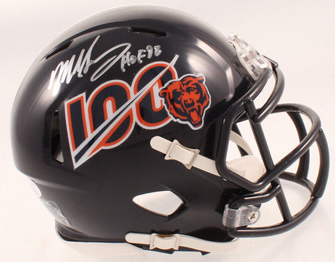 Mike Singletary Signed Chicago Bears Mini Speed Helmet Inscrbed"HOF 98"(JSA COA)