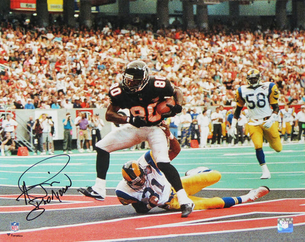 Andre Rison Signed Atlanta Falcons Endzone TD Catch 16x20 Photo w/Bad Moon - SS