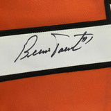 FRAMED Autographed/Signed BERNIE PARENT 33x42 Philadelphia Orange Jersey JSA COA