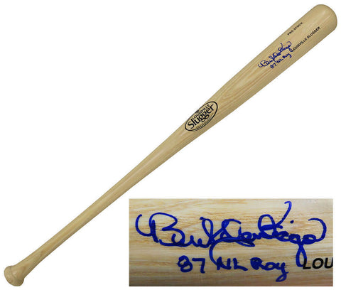 Benito Santiago Signed Louisville Slugger Blonde Baseball Bat w/87 ROY -(SS COA)