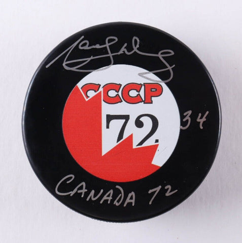 Marcel Dionne Signed Team Canada Logo Puck (COJO) 1972 Summit Series / L.A.Kings