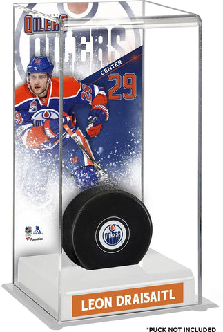 Leon Draisaitl Edmonton Oilers Deluxe Tall Hockey Puck Case