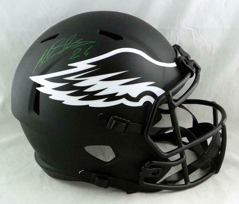 Miles Sanders Autographed Eagles F/S Eclipse Speed Helmet - JSA W Auth *Green