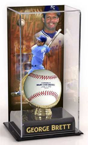 George Brett Kansas City Royals Hall of Fame Sublimated Display Case with Image