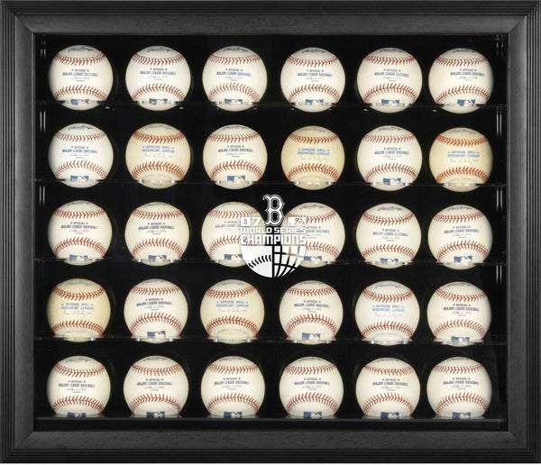 Red Sox Logo Black Framed 30-Ball Display Case - Fanatics