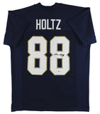 Notre Dame Lou Holtz Authentic Signed Navy Blue Pro Style Jersey BAS Witnessed