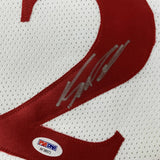 Autographed/Signed DOMINIQUE WILKINS Atlanta White Basketball Jersey PSA/DNA COA