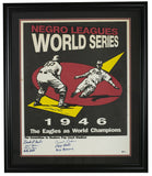 Willie Mays 1946 Negro League World Series Multi Signed Framed Promo BAS Holo