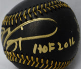 Mike Piazza Autographed Rawlings OML Black Baseball W/ HOF- PSA/DNA Auth
