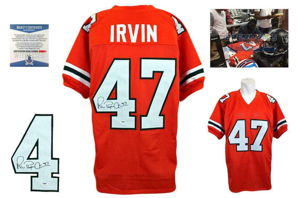 Michael Irvin Autographed SIGNED Jersey - Orange - Beckett Authentic