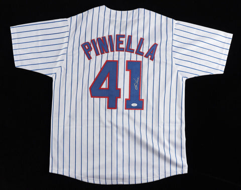 Lou Piniella Signed Cubs Pinstriped Jersey (JSA COA) Chicago Manager 2007-2010