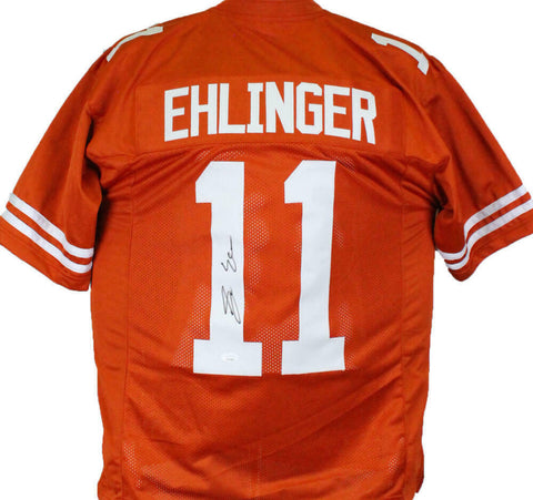 Sam Ehlinger Autographed Orange College Style Jersey- JSA W *Black