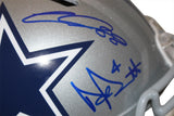 Dak Prescott, Elliott & Lamb Signed Cowboys Authentic Speed Helmet BAS 37794