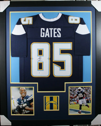 ANTONIO GATES (Chargers Dblue TOWER) Signed Autographed Framed Jersey Beckett