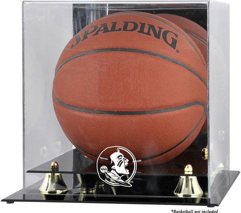 FSU Seminoles Logo Golden Classic Basketball Display Case w/Mirror Back