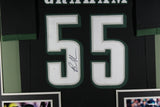BRANDON GRAHAM (Eagles black TOWER) Signed Autographed Framed Jersey JSA