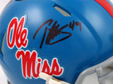 Patrick Willis Autographed Ole Miss Speed Mini Helmet- Beckett W Hologram *Black