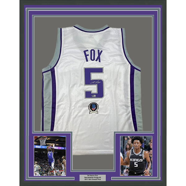 De'Aaron Fox Signed Autograph Sacramento Kings Jersey NBA Kentucky NCAA