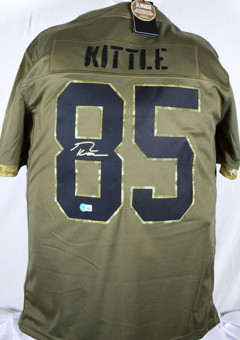 George Kittle Signed 49ers Salute To Service NFL Nike Limited Jersey -BAW Holo
