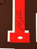 Josh Gordon Signed Cleveland Browns 34" x 42" Custom Framed Jersey (JSA COA)