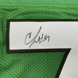 FRAMED Autographed/Signed CJ C.J. MOSLEY 33x42 New York Green Jersey JSA COA