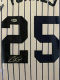 Gleybar Torres Signed New York Yankees 36" x 39" Framed Jersey (Beckett COA)