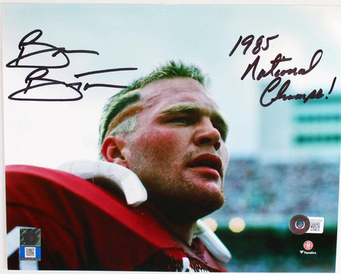 Brian Bosworth Signed OU Sooners 8x10 Up Close Photo w/85 Champs-Beckett W Holo