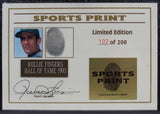 A's Rollie FIngers Signed Thumbprint Baseball LE #'d/200 w/ Display Case BAS